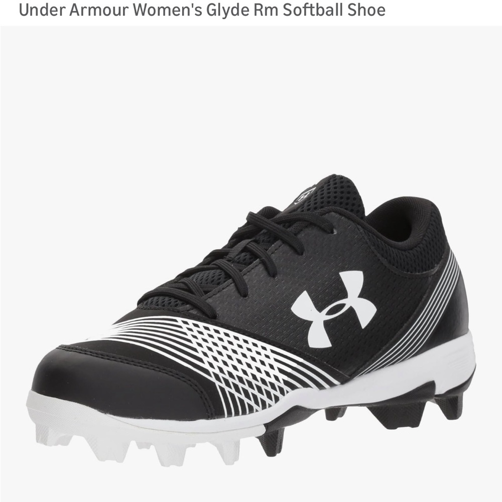 Under Armour Women's Black and White Softball Shoes